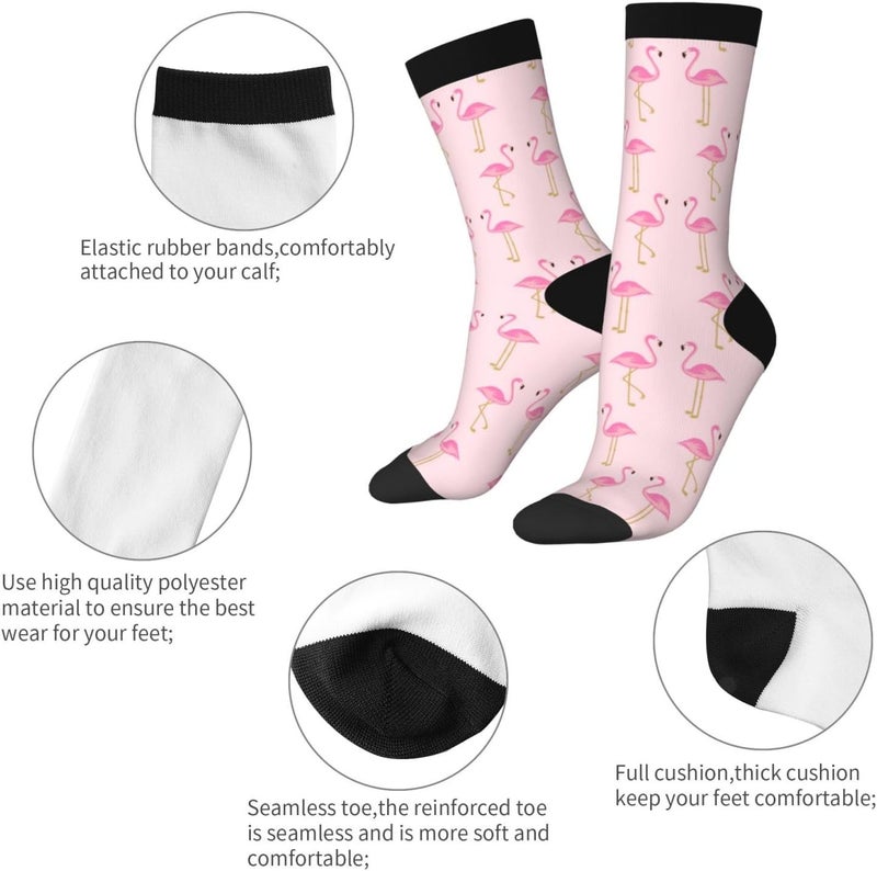 Poream Novelty Funny Crew Socks, Cool Breathable Dress Socks Gift For Men Women - Image 4